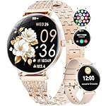 Smart Watch for Women Ultra-Thin with AMOLED Screen 5ATM Waterproof Answer/Make Call Pedometer/Heart Rate 100+ Sport Modes Women's Fashion Smartwatches for Android iOS