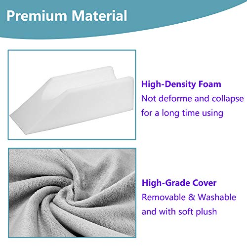 Elevation Pillow Bed Wedge For Legs Sleeping Foam Wedge Elevated Pillows Ortho Cushion Riser Knee Ankle Support Rest Legs Bolster Elevator Elevating Cushions Elevate Feet Protector (49Cm Long) #TOP2