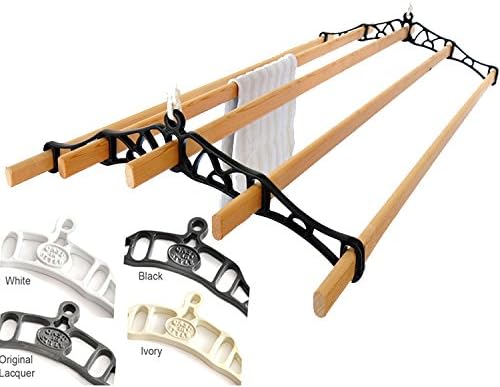 ClarUSA Premium British Cast Iron Ceiling Airer Victorian 5-Slat Bracket Black (Slats NOT Included)