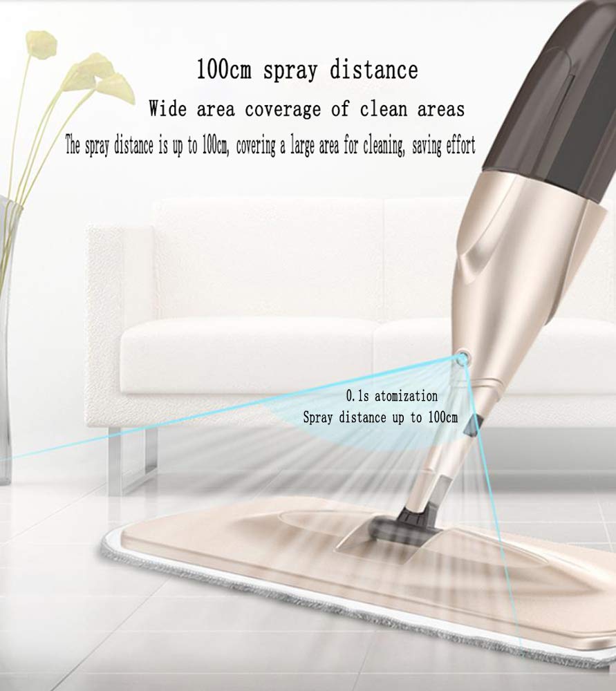 Bodenwischer Sprühwischer Mit Wassertank, Wischer Mit Sprühfunktion Spray Mop Mit 1 Mikrofaser-Pads Für Hartholz, Fliesen, Laminat, Marmor,B