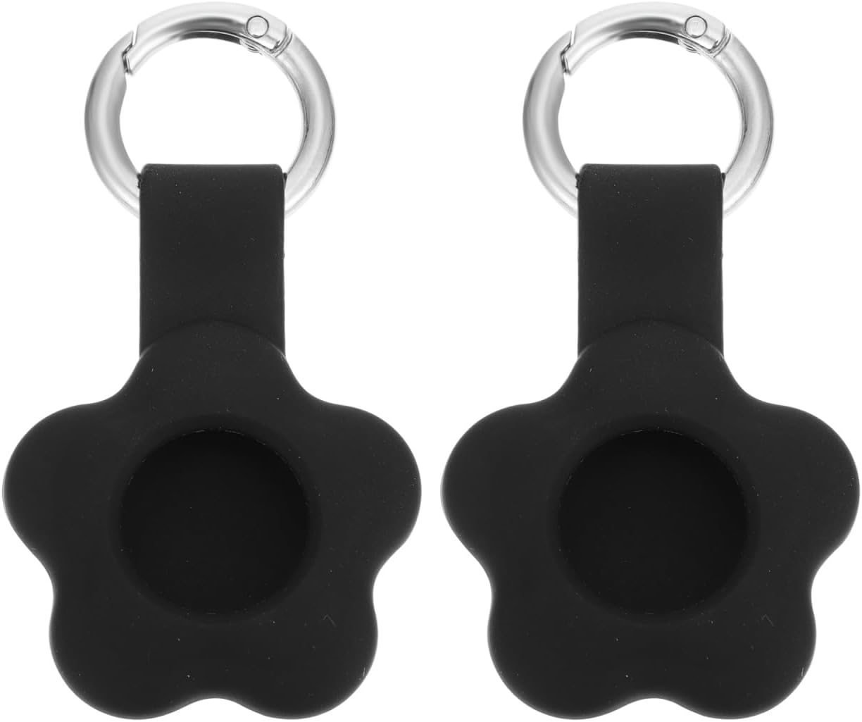 Mikikit Protective Cover with Keyring Portable Silicone Case Compatible with Apple Secure Finder Holder for Keys Pets Luggage 2 Pack