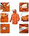 iCreek Rain Suit Waterproof Jacket and Trouser Suit Raincoat for Men and Women Outdoor All-Sport Breathable Anti-storm (L, Orange)