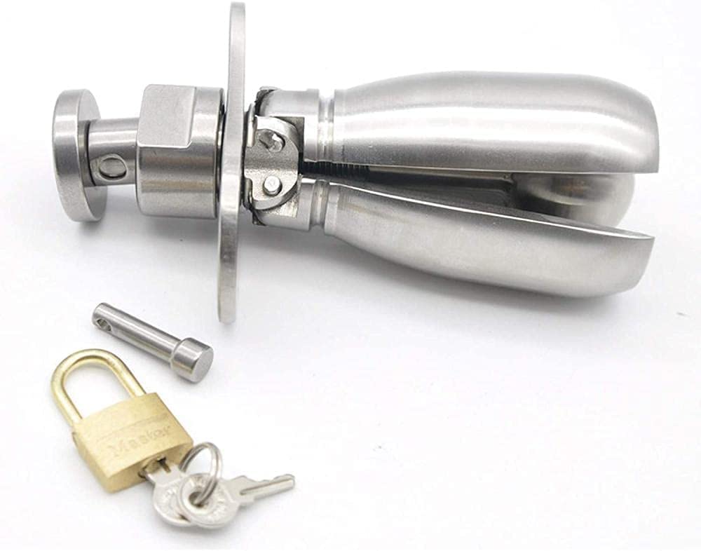 Dilatatore elastico anale in acciaio inossidabile Dilatatore elastico di lusso in metallo Butt Lock Plug XLL Bomba anale Plug Hook Porn BDSM Giocattolo del sesso gay