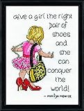 Tela Aida 14 count Design Works – Kit Punto Croce Right Paio di Scarpe, Cotone, Multicolore, 13 x 18 x 0.1 cm