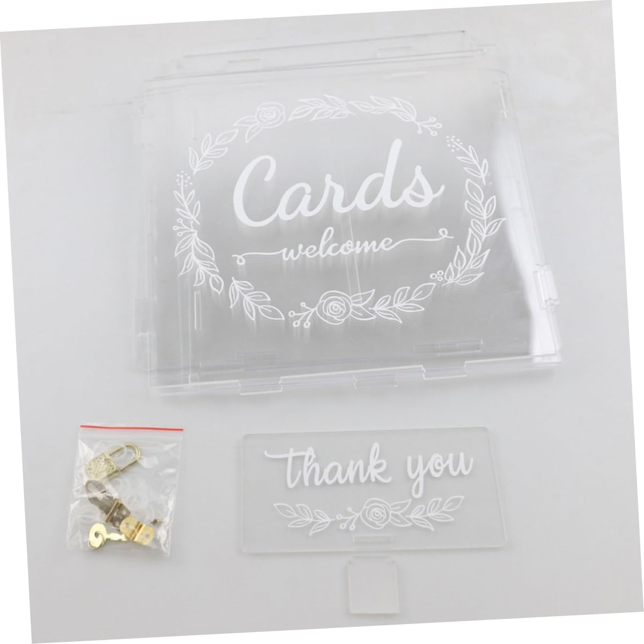BESPORTBLE Large Acrylic Wedding Card Box with Lock DIY Envelope Money Storage Decorative Centerpiece for Wedding Reception Bridal Shower Keepsake and Congratulations Cards Holder