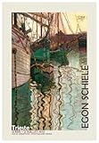 Opere d'arte Poster Porto di Trieste Marittimo Il Ponte Dipinti su tela Quadri murali Decorazioni per la casa in barca.