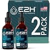 E2H: Liver Support Supplement (2 Pack - 4 Fl Oz) and Chlorophyll Liquid Drops (Single Bottle - 2 Fl Oz) | Vegan, Non-GMO - (6 Fl Oz Total) - Bundle