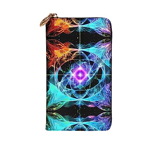 Eight Dimensional Space Long Zip Clutch Wallet - Unisex Phone Case with Credit Card Slots, Coin Compartment, Cash Slot2