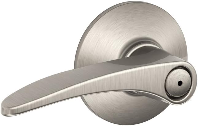 Schlage F40MNH619 Manhattan Privacy Lever, Satin Nickel