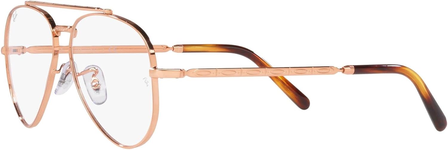 Ray-Ban Rx3625v New Aviator Pilot Prescription Eyewear Frames Rose Gold/Demo Lens 55 Millimeters image 3 of 7 B09TMZG8HP