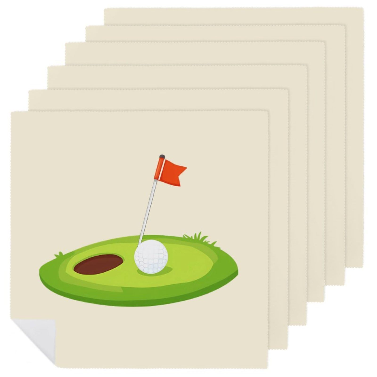 Servilletas de cena de golf cuadradas y suaves para vajilla de cocina y comedor