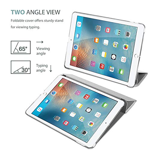 Image of ProCase Smart Case for iPad 9.7 Inch iPad 6th /5th Generation 2018 2017(Model: A1893 A1954 A1822 A1823), Ultra Slim Lightweight Stand Cover with Translucent Frosted Back -Silver