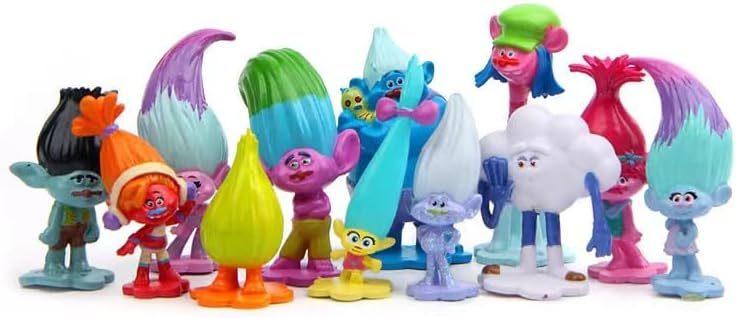 Miniatura 4 de 12 figuras de acción de Trolls para niños, suministros de fiesta de Trolls