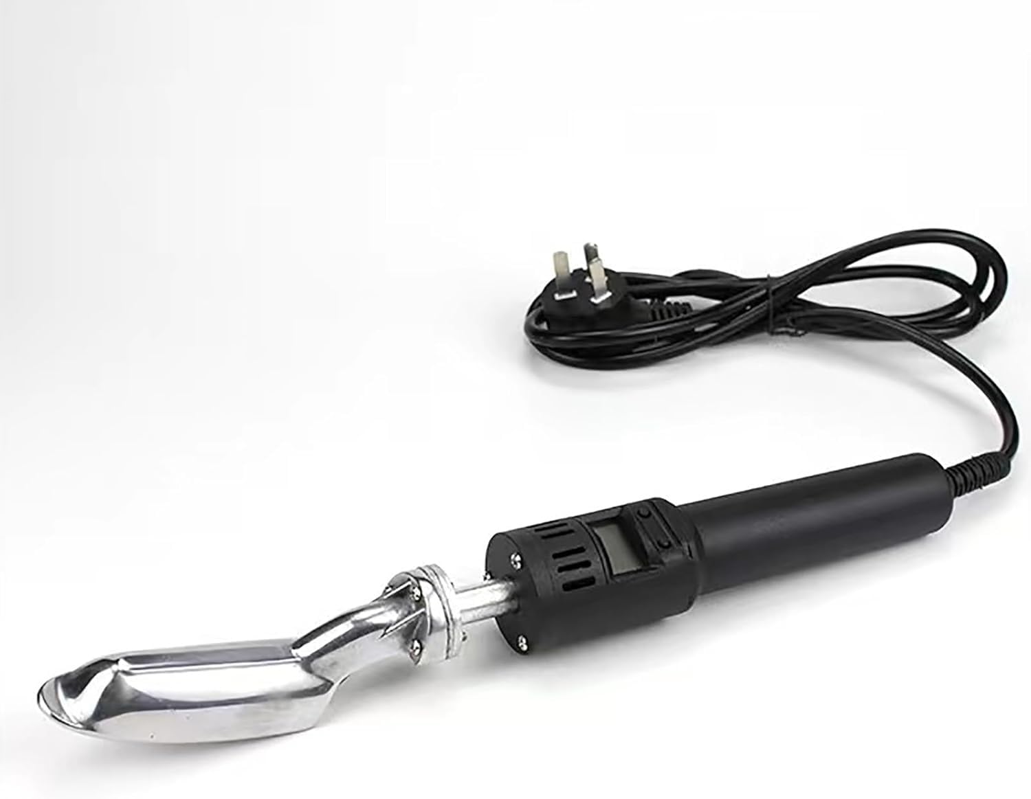 Mini plancha eléctrica con pantalla digital, prensa de calor de mano de temperatura ajustable de 50 a 300 °C para manualidades, reparación de cuero, eliminación de arrugas en zapatos y bolsas