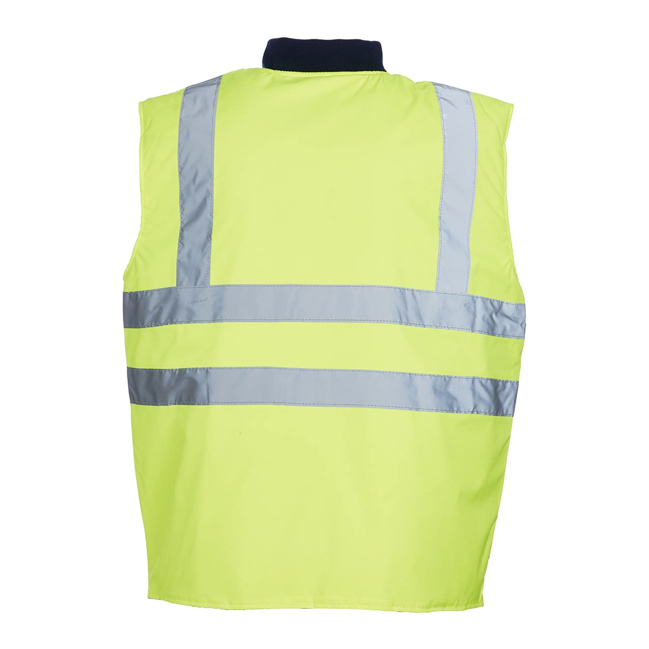 Blackrock Hi Vis Body Warmer Yellow/Navy Reversible Hi Vis Padded Gilet, Quilt Lined, Warm Work Body Warmer For Men Womens, Equestrian Hi Viz Reflective Gilet Security Safety Wear