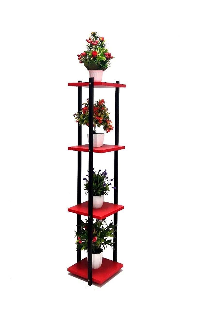 Reso Metal Planter Stand Corner Vertical Single Stand Square Shape- Big Size (Red) (B09HC7H9JZ) Amazon Price History, Amazon Price Tracker