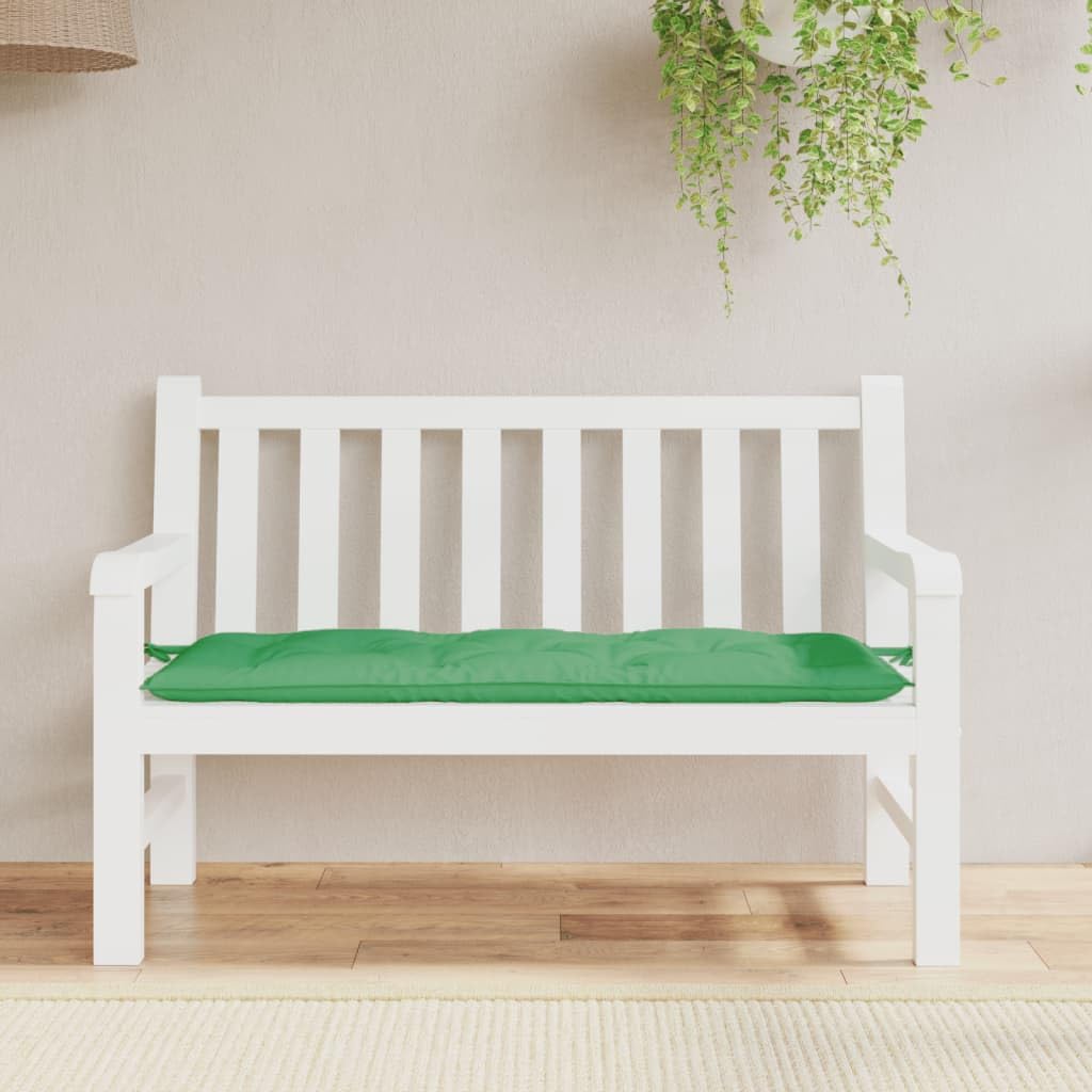 vidaXL Cojín de Banco de Jardín, Almohada para Banca Asiento, Almohadilla para Muebles, Decoración para Patio Salón, Tela Oxford Verde