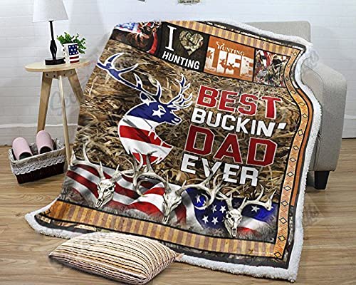 Hunting Life Best Buckin  Dad Ever Blanket HNLTTUHRH