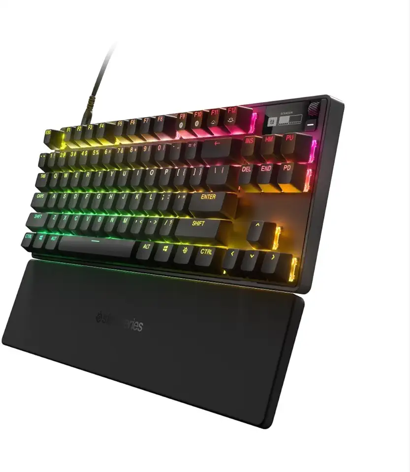 SteelSeries Apex Pro TKL (2023) - Teclado gaming HyperMagnetic, o mais rápido do mundo, acionamento ajustável - Esports TKL - RGB - Teclas PBT - USB-C - teclado inglês (QWERTY)