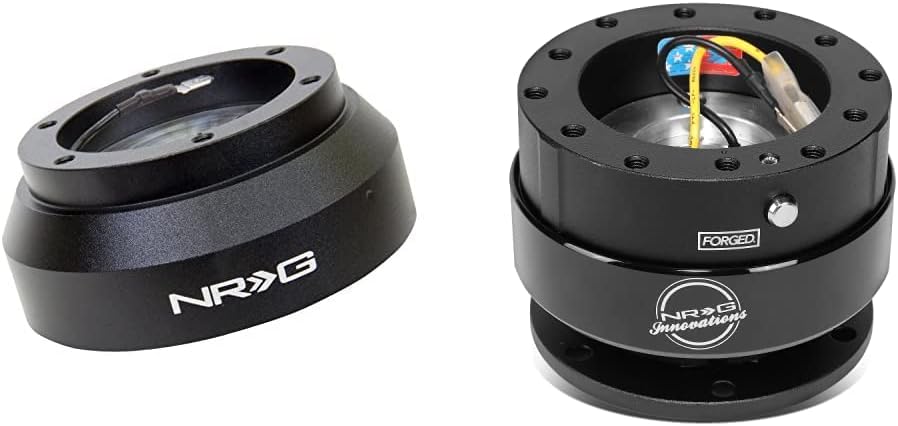 NRG Innovations Steering Wheel Quick Release Short Hub Adapter Bundle