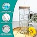 ANOTION Glass Cups with Lids and Straws - 24oz Tumbler with Handle Coffee Cups Glass Straws Glasses Mason Jar Cups Drinking Set Kitchen Essentials Coffee Bar Accessories House Warming Gifts New Home