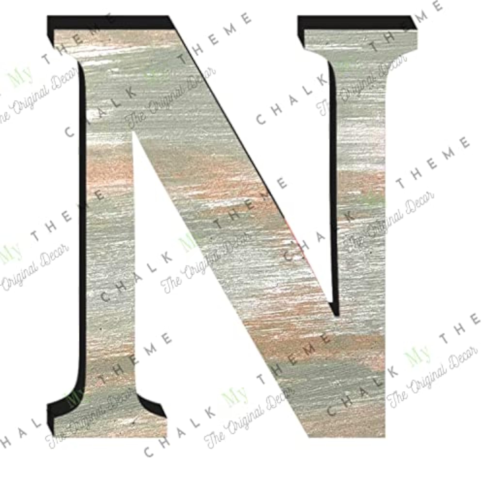 Wooden Alphabet Letter N for Wall Decoration