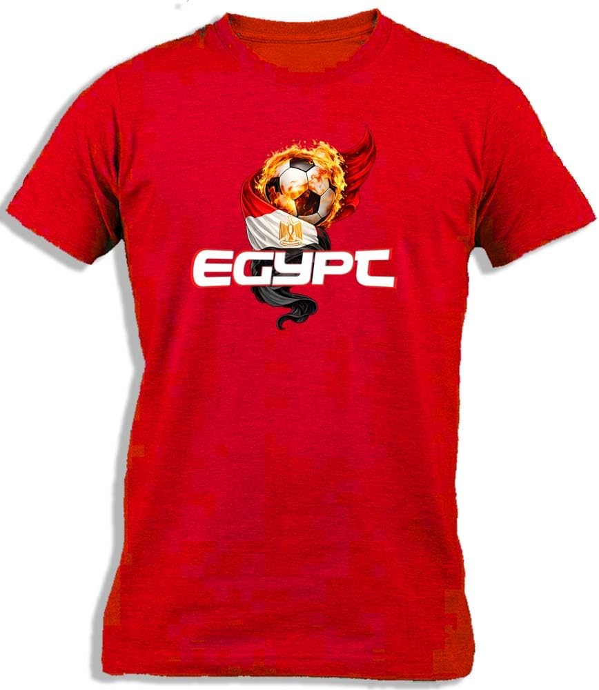Egypt Football Cup Champion Flag Fan Support World Euro National Team Cotton T-Shirt For Men