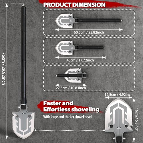 1PZ Folding Survival Shovel, 180 Degree Camping Shovels by 1PZ - Used condition - Image 2