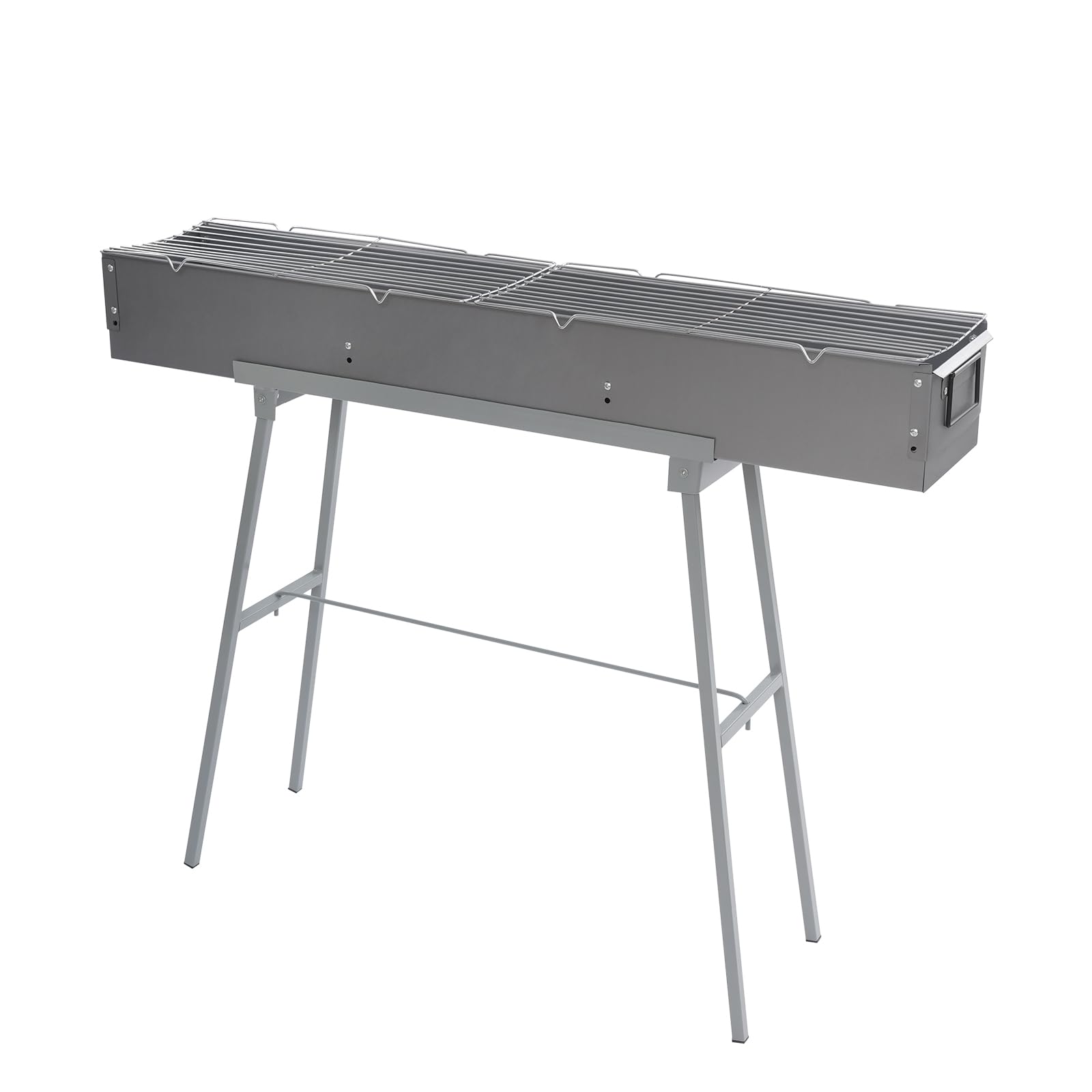 Barbecue a carbonella, portatile, pieghevole, 100 x 80 x 18 cm, per esterni, a carbonella, per campeggio, picnic, giardino, feste