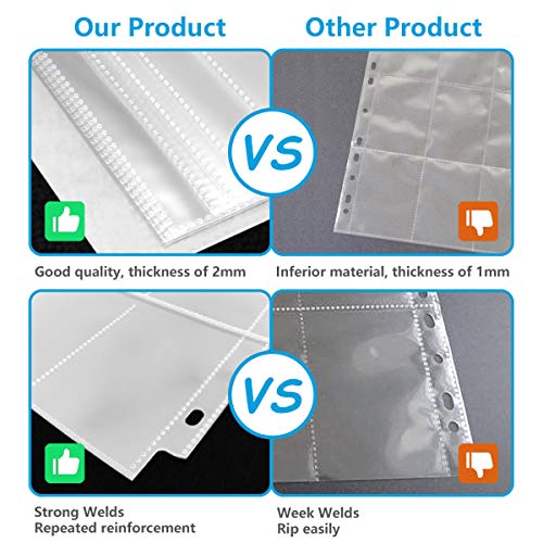 Wot I Trading Card Sleeves 80 Packs 1440 Pockets Baseball Card Sleeves Clear Card Protectors For Binder #TOP2