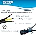 HQRP 16-AWG AC Power Cord Compatible with Porter Cable 637 9375 9629 9746 Tiger Saw, 738 747 9737 9740 Reciprocating Saw Mains Cable Repair, 2-Wire