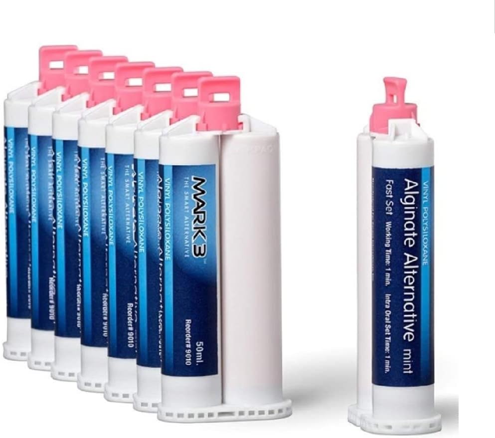 Alginate Alternative (Substitute), Fast Set, Mint Flavor, 8 x 50mL Cartridges per Box MARK3 (9010)