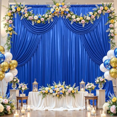 Rideau de fond à paillettes bleu roi 3x3m avec sequins haute densité pour studio photo