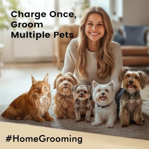 Image of Boltz Cat & Dog Paw Trimmer with Free Nail Clipper | Silent Rechargeable Pet Hair Trimmer for Paws & Face | Safe Ceramic Blade | Low Noise & USB Cordless Grooming Tool for Dogs, Cats & Rabbits