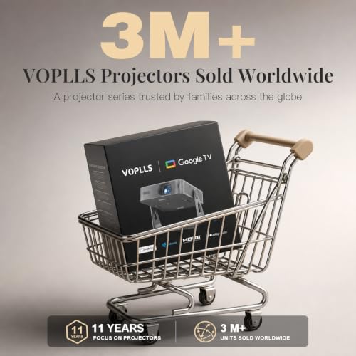 Now with Google TV - VOPLLS Smart Mini Projector 4K with WiFi and Bluetooth - image 7