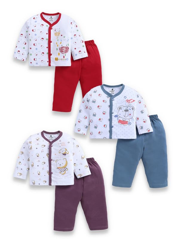Cotton Clothing Sets For Baby Boys & Girls Full Sleeve Top and Pyjama Set (Pack of 3 Tops & 3 Bottoms) | Soft & Comfortable Clothing Set Combo-image-31