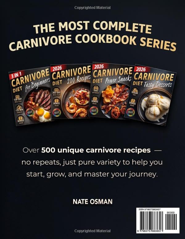 Carnivore Diet Desserts Cookbook: Quick & Easy Sugar-Free, Low-Carb, High-Protein Treats to Boost Energy, Support Weight Loss & Improve Health – ... (The Most Complete Carnivore Cookbook Series) image 3