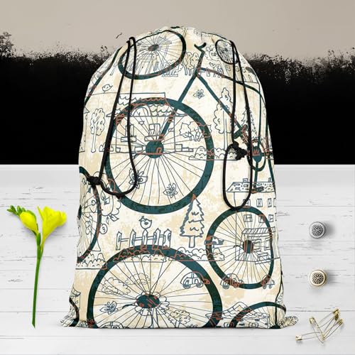 Image of ArtzFolio Bicycles D1 | Reusable Sack Bag | Bag for Gym, Storage, Vegetable & Travel