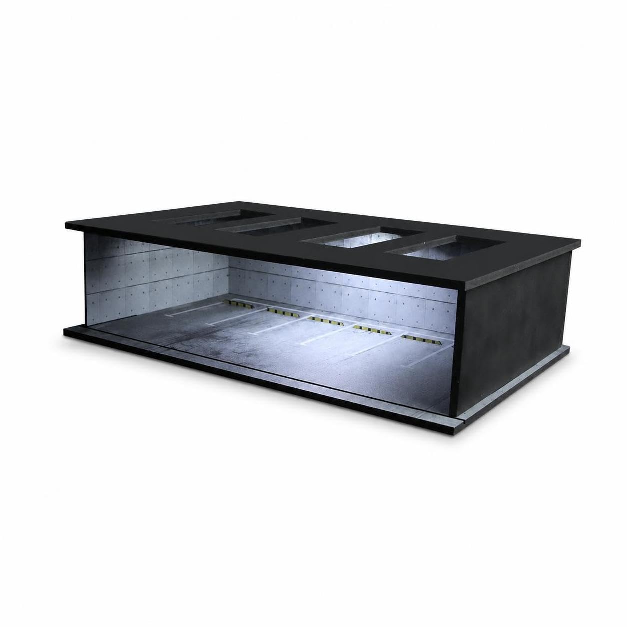 Miniatura Parcheggio Garage Display Diorama Scena Con Costruito In Illuminazione A LED Per Modelli Di Auto Diecast In 1 64 Scala PVC Materiali Adatto per, Parcheggio Sotterraneo Garage Scena