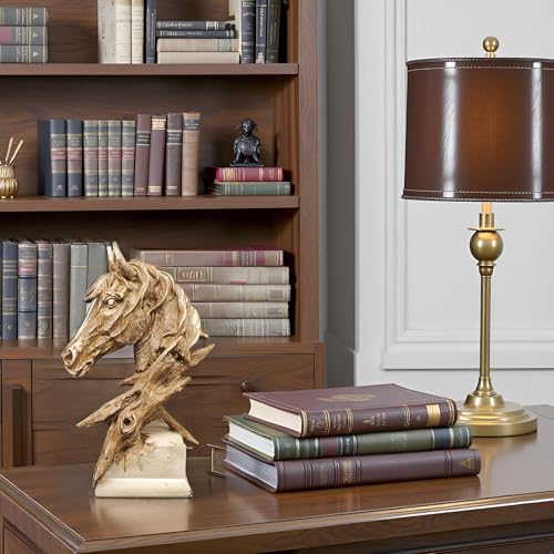 Escultura de busto de cabeza de caballo de resina de 16 pulgadas miniatura 6
