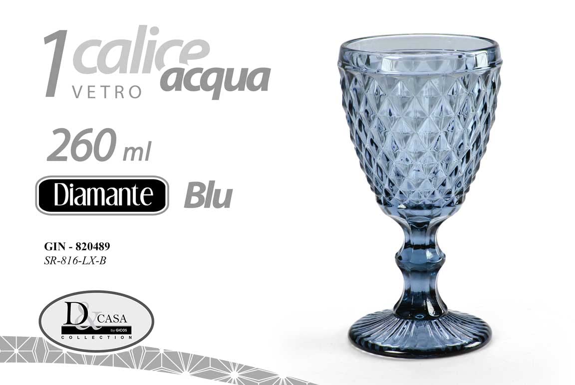 Set 6 Bicchieri Calice In Vetro Parsifal 330cc - Gicos, Per Acqua E Vino, Lavastoviglie