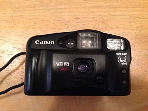Canon, Inc. Canon Sure Shot Owl Date 35mm Film Camera w/Canon Lens 35mm 1:4.5 AF Lens Camera (Black Color Version)