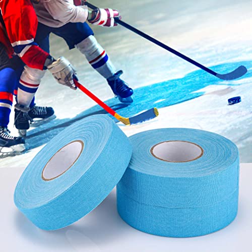 Tobwolf 3Pcs Hockey Tape, 1" X 27 Yard Adhesive Cloth Tape, Hokey Stick Blade Handle Shaft Bat Sports Tape, Non-Slip Grip Wrap For Ice Hockey, Field Hockey, Roller Hockey, Lacrosse - Sky Blue #TOP5