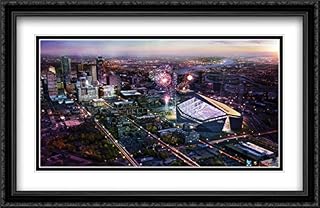 U.S. Bank Stadium 2X Matted 40x26 Large Black Ornate Framed Art Print from The Stadium Series