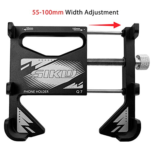 Suporte para telefone, Andoer Suporte para telefone de bicicleta em liga de alumínio Suporte de tele