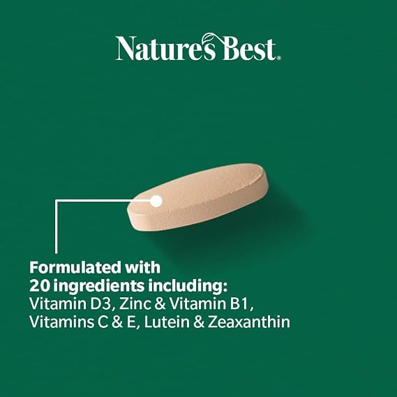 Nature's Best Multi, Max Multivitamin for Age 70+, 90 Tablets | Advanced Support Vitamin C, D and Calcium for Immune Support and Bone Health for Seniors, UK Made, 3 Months' Supply