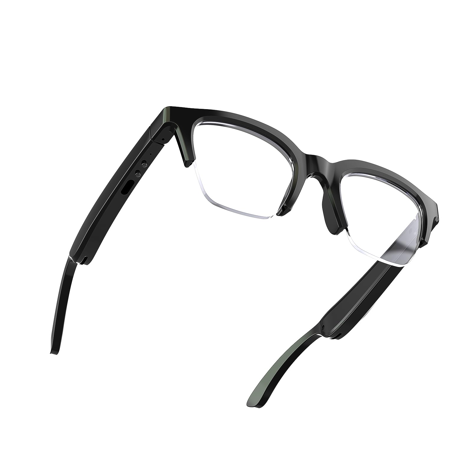 Smart Audio Glasses Open Ear Bluetooth Glasses Wireless Music and Calls Type C Fast Charging Physical Button Control Ultra Lightweight Unisex (White)-image-43