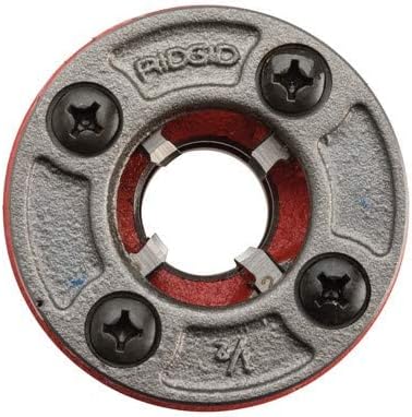 RIDGID 36890 Model OO-R Die Head, 12R Alloy Die Head comes with 1/2-inch High-Speed, Factory Set Dies that Deliver Clean, Precise 14 TPI
