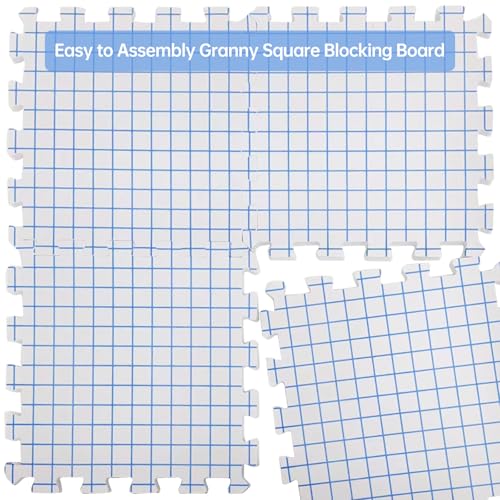 Blocking Mats for Knitting & Crochet Projects Crochet Blocking Board 9 Pack, 0.59inch Thickness, Blocking Board for Crocheting Knitting Blocking Mats and Pins (0.59inch 9 Set)