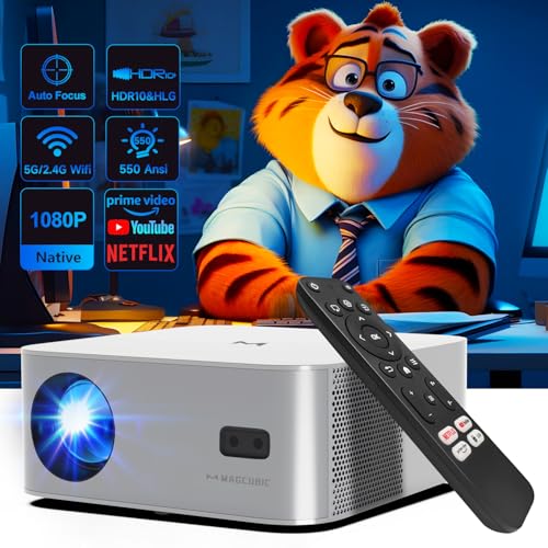 【Netflix Oficial/Auto Enfoque】 Proyector Full HD 1080P Nativo, Pr...